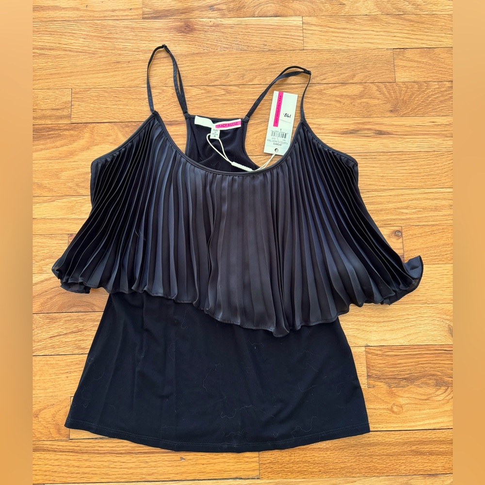 Super cute top by Tracy Reese. Size M. Black. New with tags.